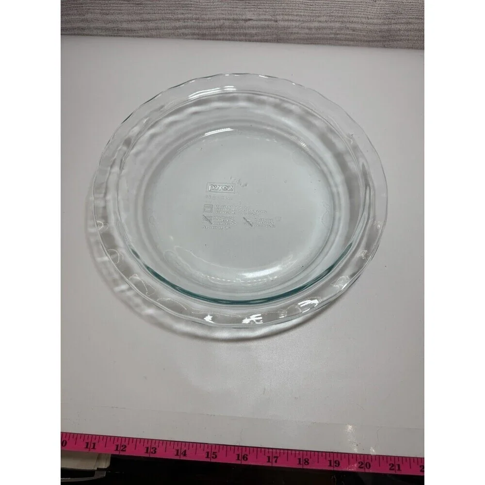 3 Pcs.Vintage Pyrex 209 9.5 In 24 Cm Pie Plate Clear 100th Anniversary USA Made